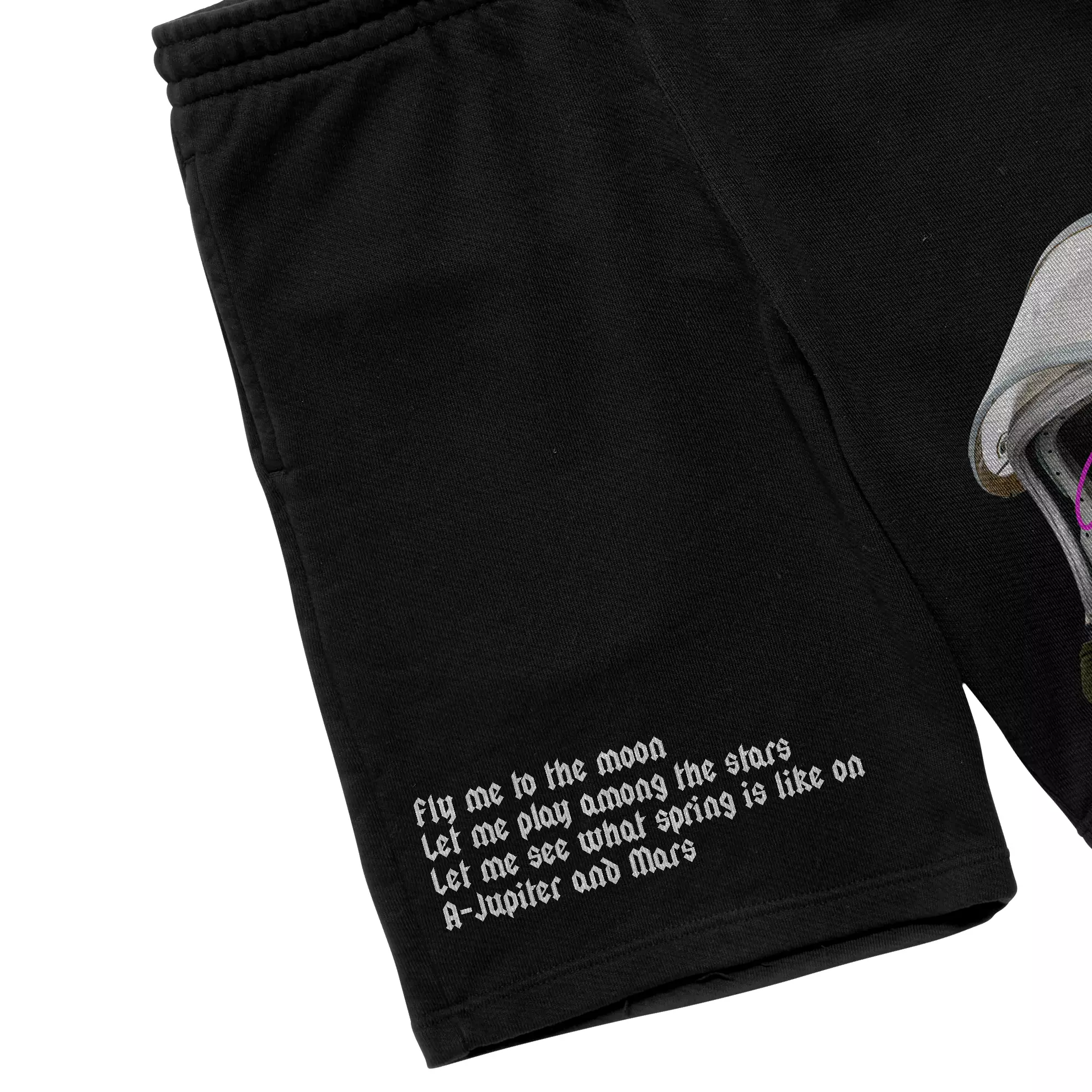 OOTDSUPPLY Short Pants Space Helmet Black | Celana Pendek Unisex