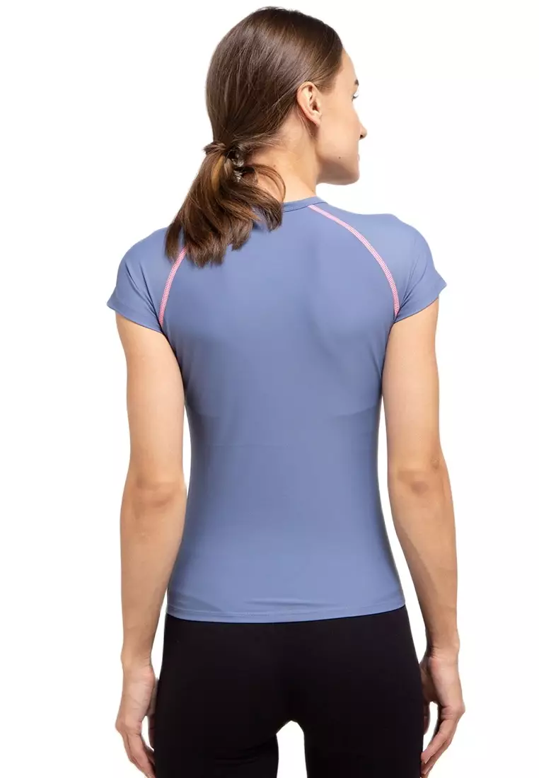 Baju Renang Wanita Lengan Pendek  Swimwear Top Women