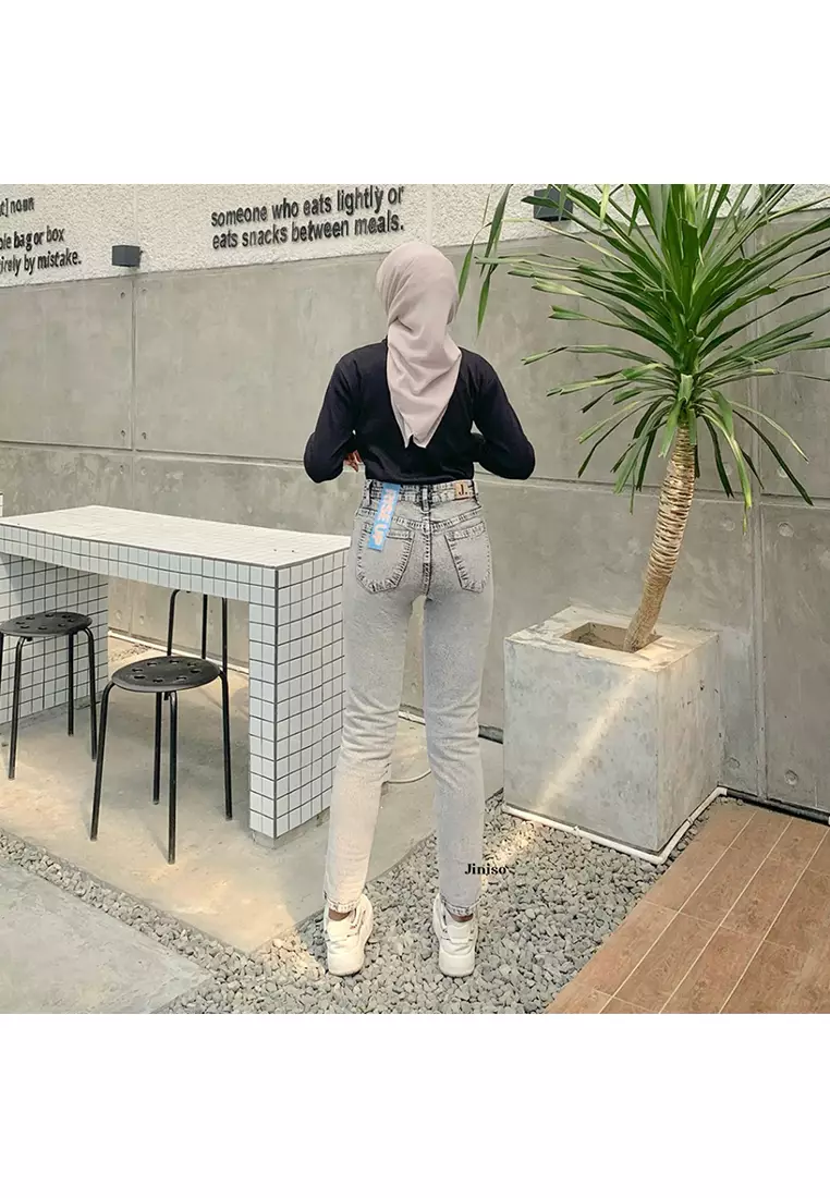 Highwaist Boyfriend Stretch Jeans 205 RISE UP