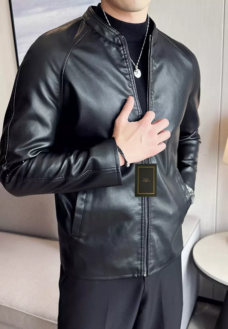 Zalora clearance leather jacket