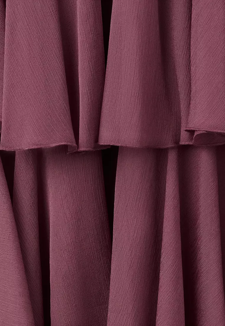 Ruffled Draped Dress