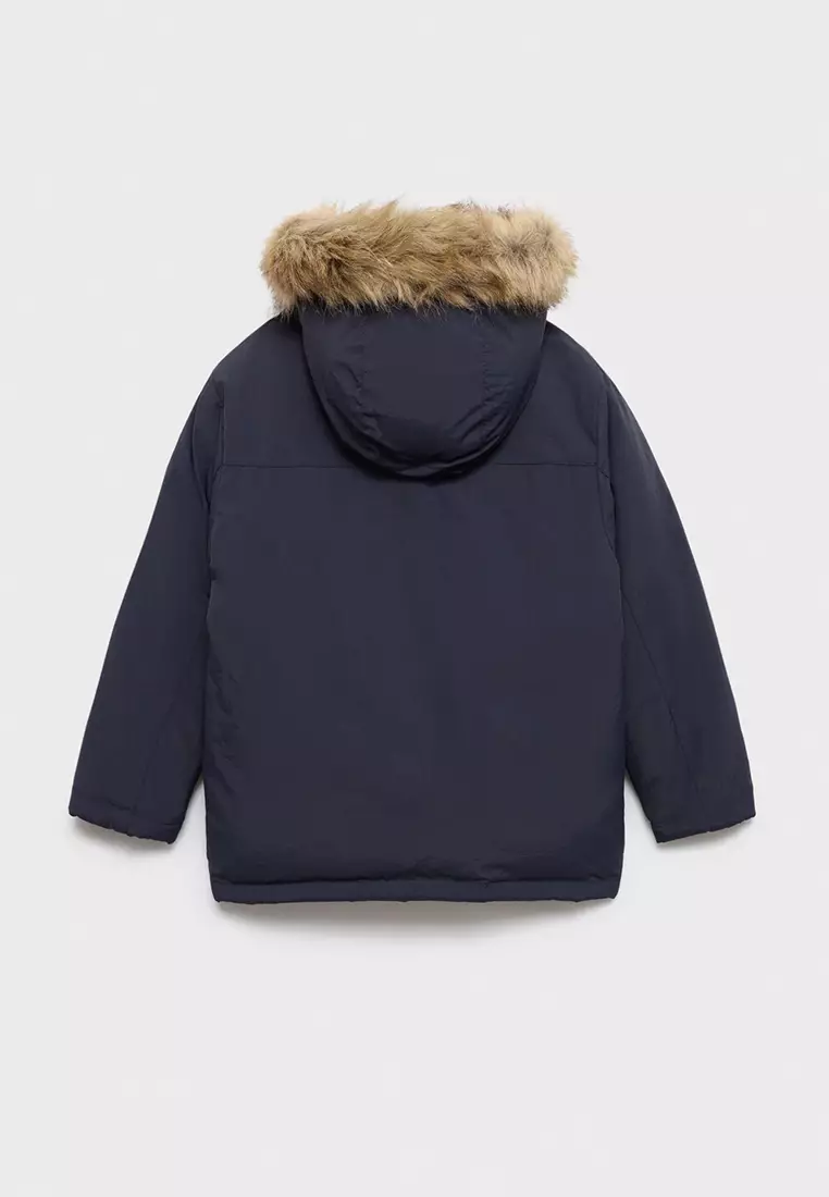 Anorak With Shearling-Effect Hood
