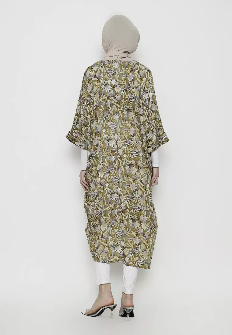 Urban Exchange Dinaya Kaftan Brown - Gamis Kaftan Rayon Brown Warna Brown