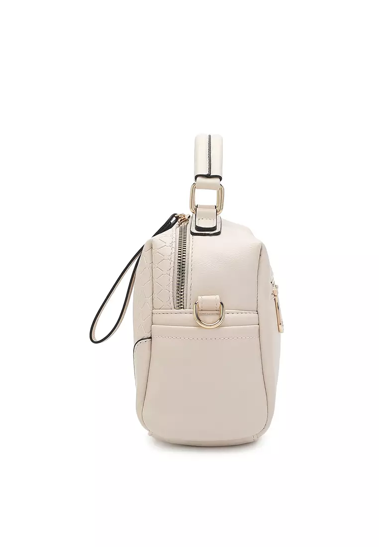 Women's Top Handle Bag / Sling Bag / Crossbody Bag - White