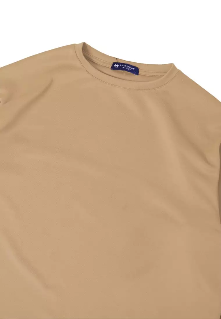 MTR82 Kaos Oversize Gambar Belakang "thirdday inspired" Bahan Tebal Scuba Khaki