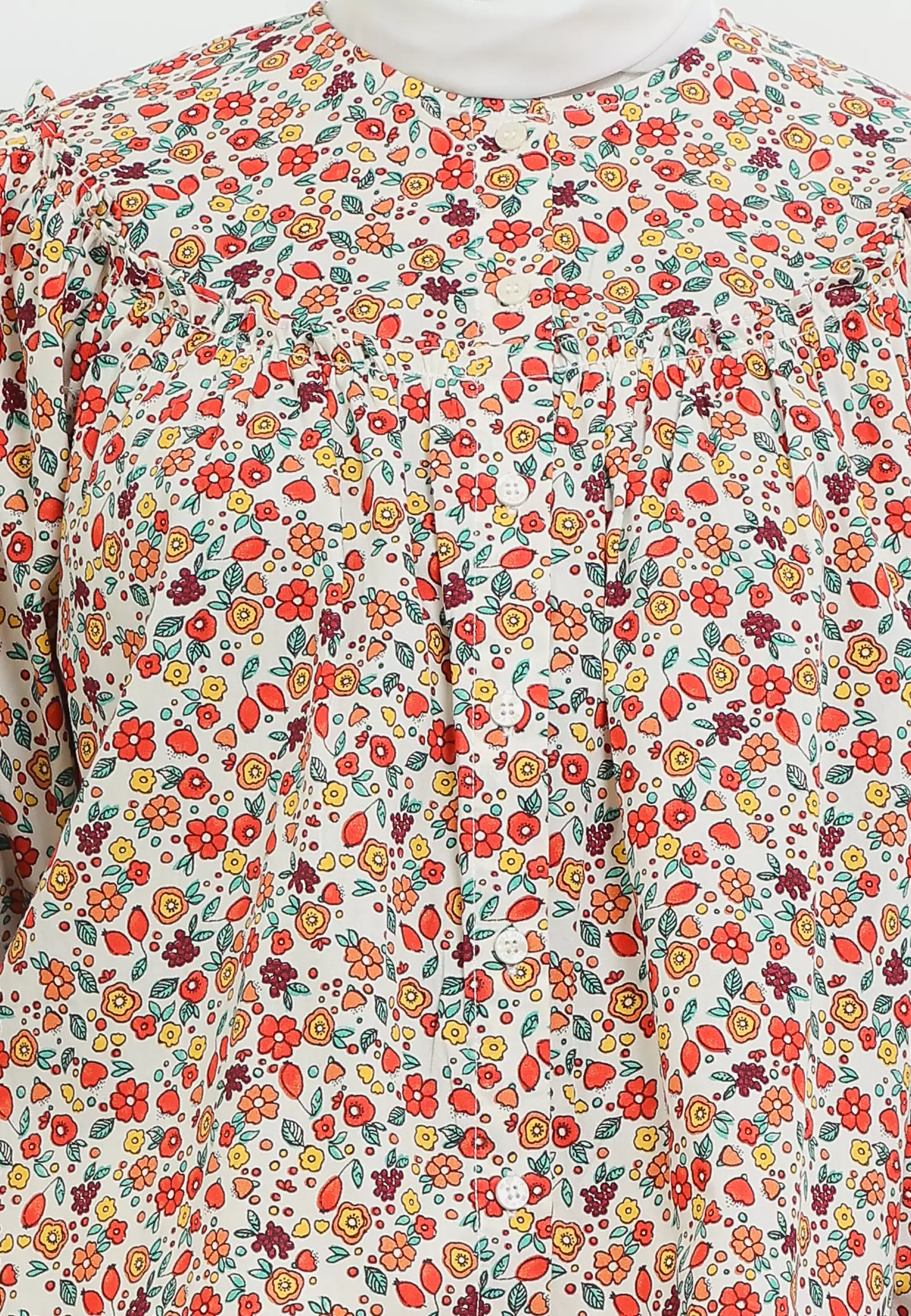 MFMW Ayyaksa Atasan Blouse Orange Motif Bunga