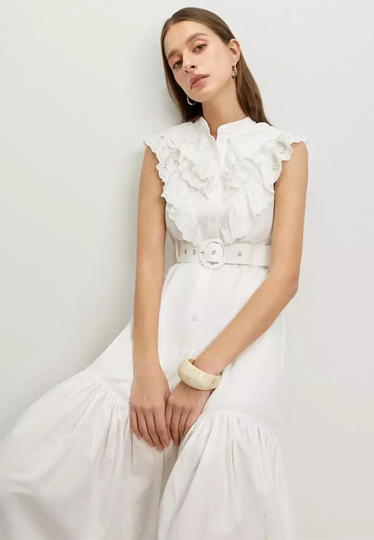 Buy Pomelo Ruffled Flare Dress 2025 Online | ZALORA Philippines