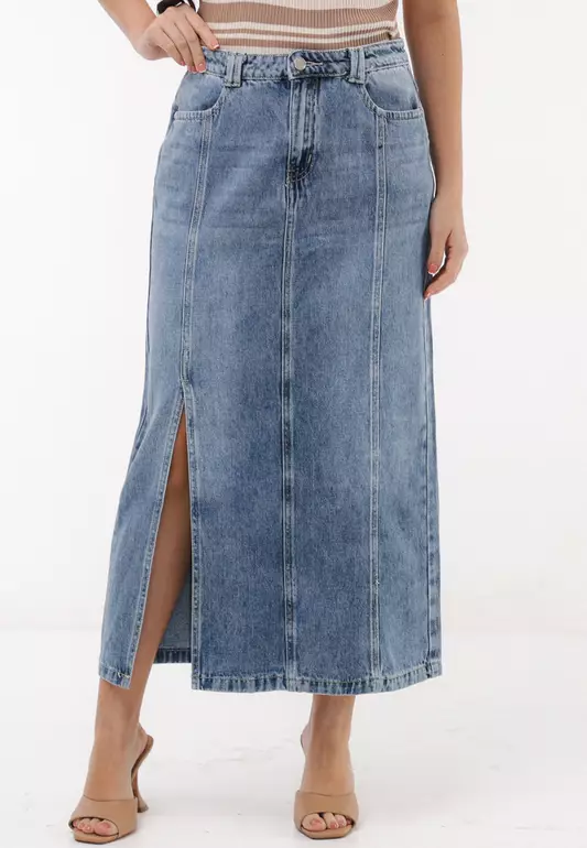 A-line Denim Skirt