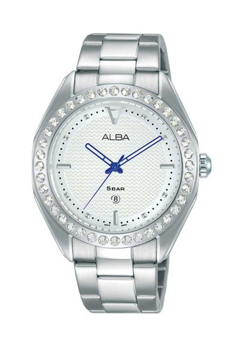 Alba silver ALBA Jam Tangan Wanita - Silver White - Stainless Steel - AH7V37X1 F0903ACD4FB5D6GS_1