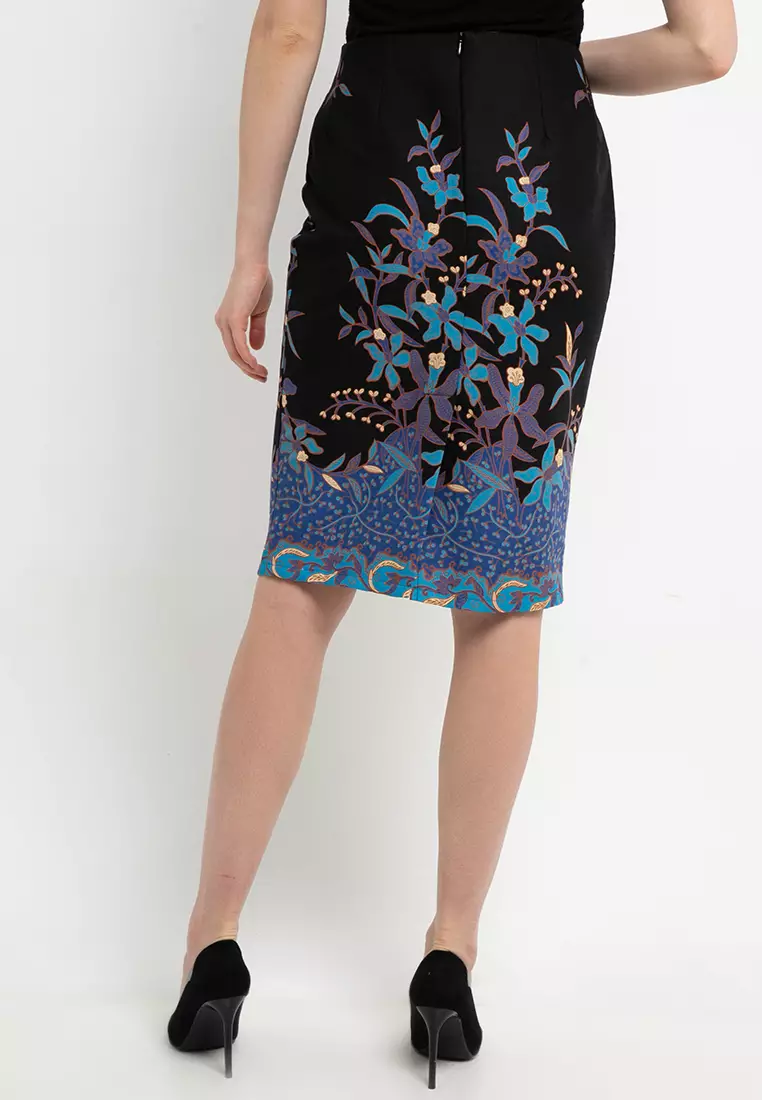 Skirt Pencil High Waist+Tricot Waffel