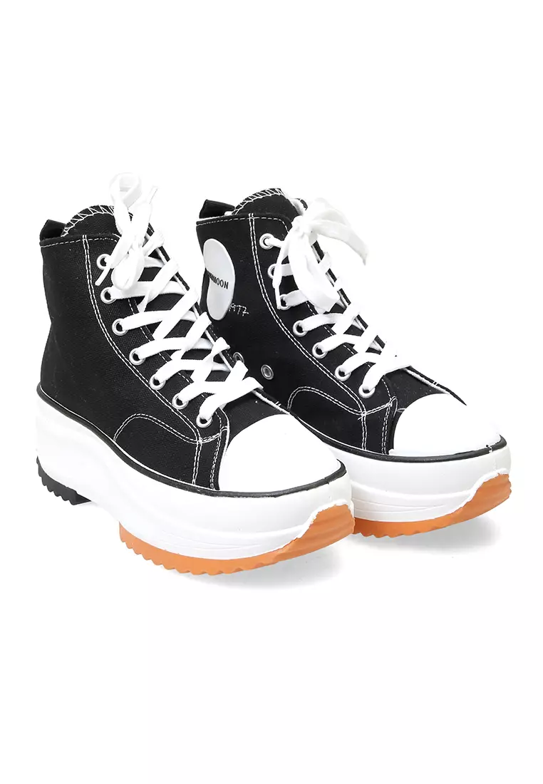 Sneakers Wanita Tali Ikat Design Stylish Premium High Quality - Hitam