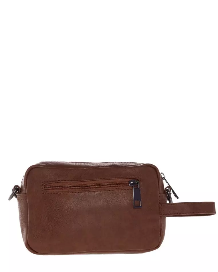 Distressed Leather Pouch Bag
