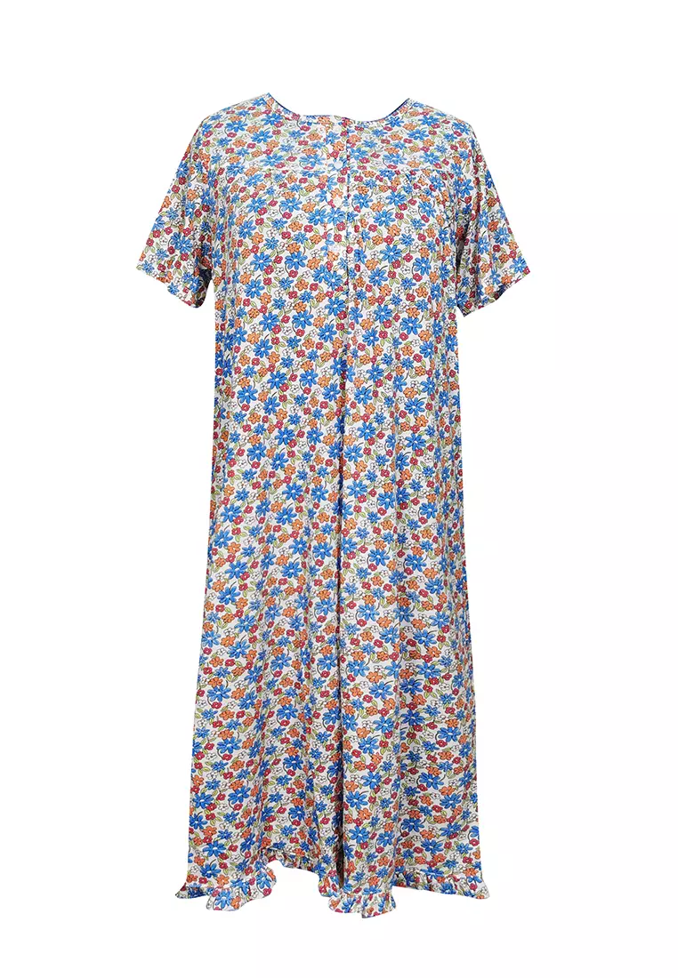Buy Eastern Classic Jenni Cotton Nightgown Pretty Blue Floral
