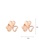 TOMEI TOMEI Three Leaves Clover Earrings, Rose Gold 750 (WQ12-DS) AC9ACACAE242AAGS_4