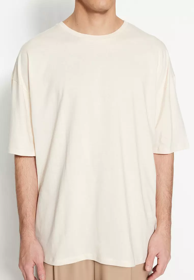 Oversized Crew Neck Floral Print Short Sleeve T-Shirt