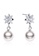 XAFITI silver Flower Zircon And Bead Earrings B3E46AC57973EDGS_1