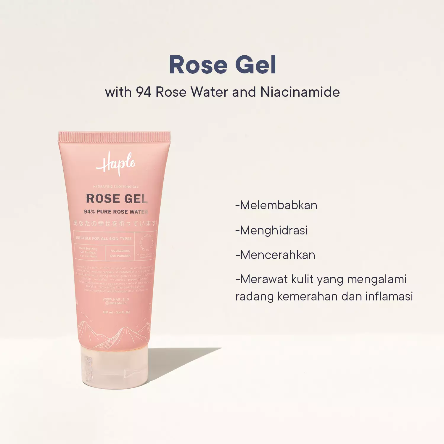 Jual Haple HAPLE Rose Gel + Niacinamide (Soothing Gel untuk menenangkan ...