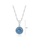 Glamorousky blue 925 Sterling Silver Simple and Fashion Geometric Round Pendant with Blue Cubic Zirconia and Necklace F6467ACB45E2A8GS_2