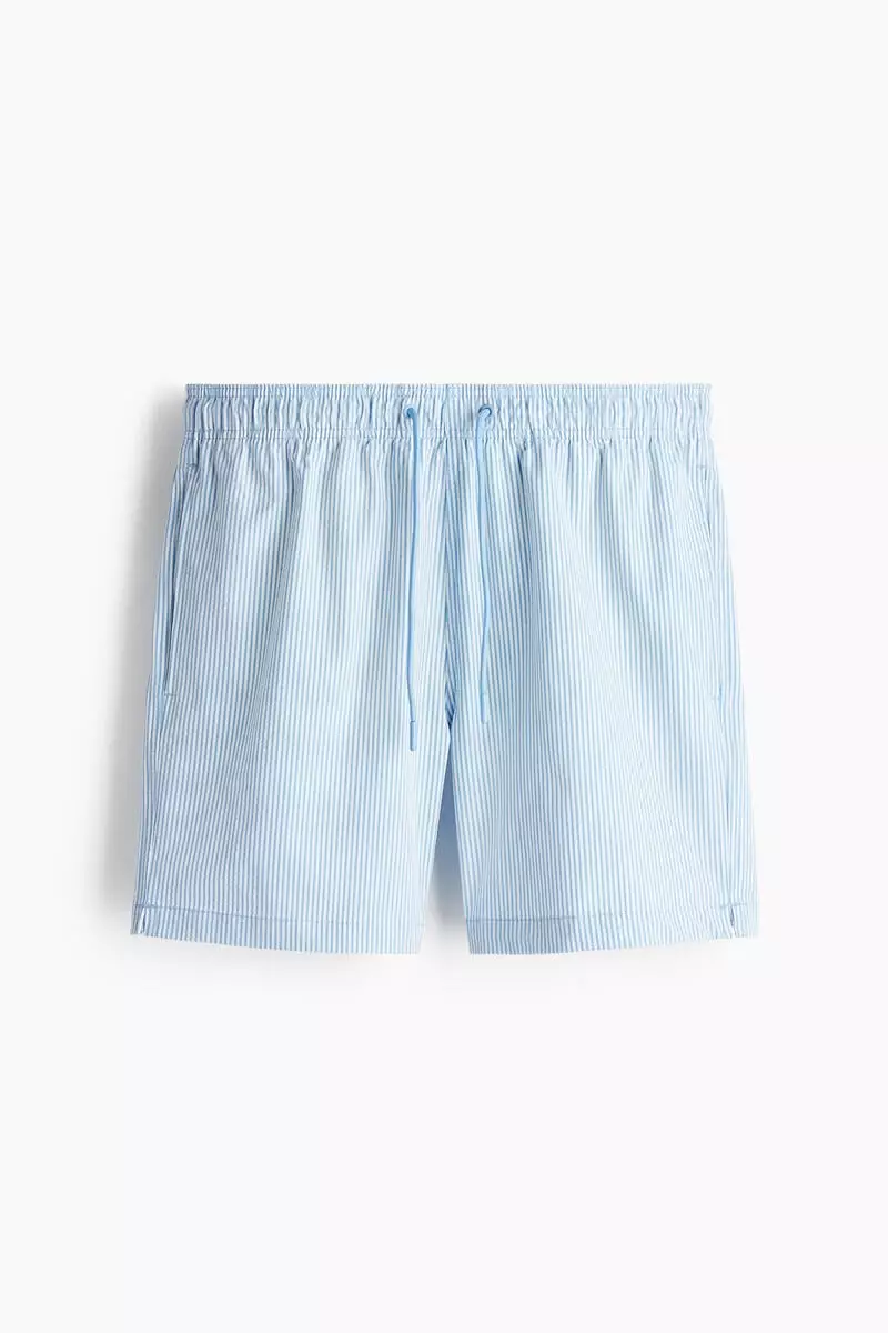 Seersucker swim shorts