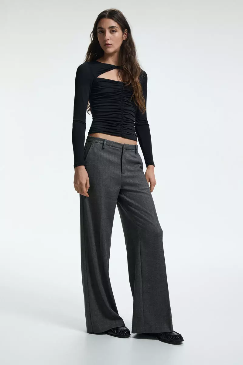 Wide tailored trousers