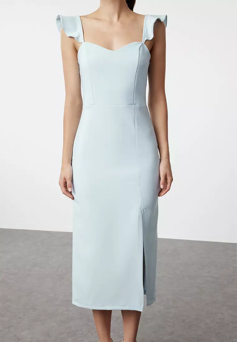 Woven Detailed Midi Dress