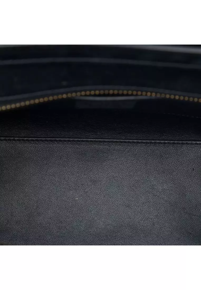 Pre-Loved Celine Nano Tricolor Nubuck And Drummed Calfskin Luggage Tote