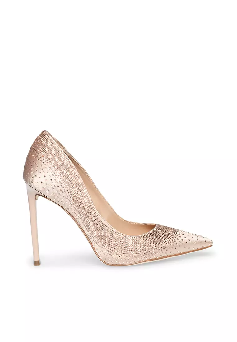 Buy Steve Madden VALOROUS NUDE SATIN HEELS Online | ZALORA Malaysia