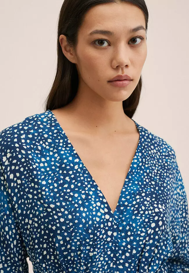 Buy Mango Printed Cut-Out Detail Dress 2024 Online | ZALORA Philippines