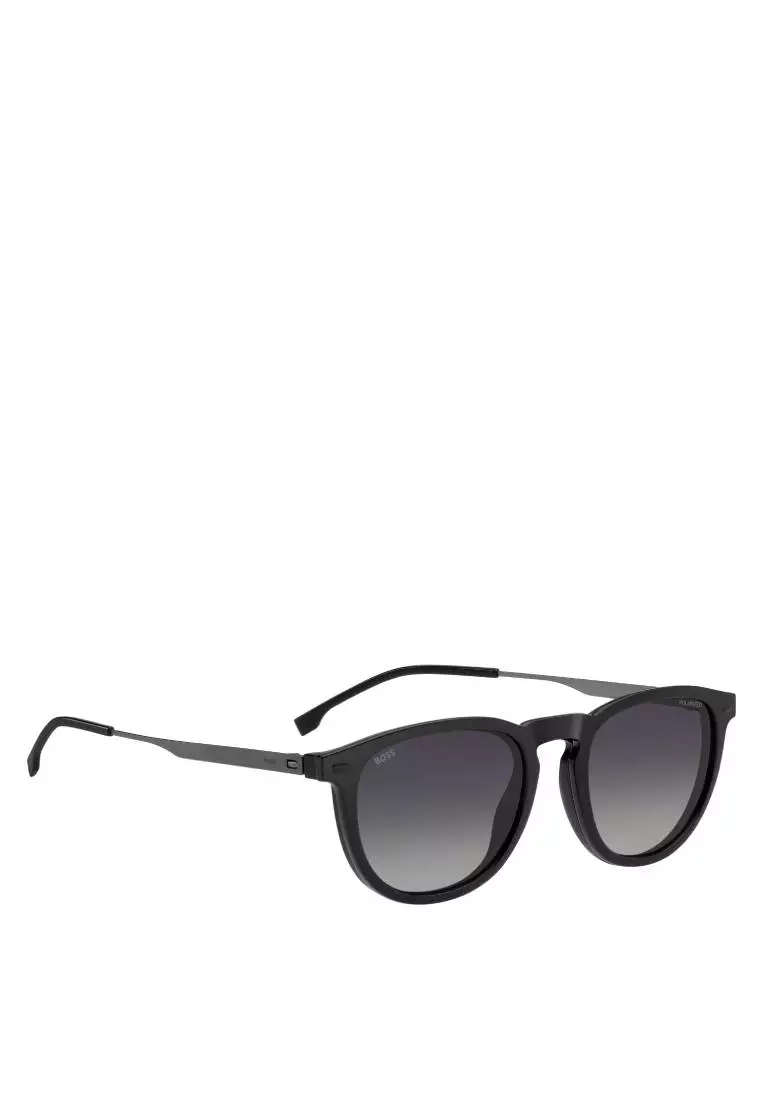 BOSS Sunglasses BOSS 1640/CS-284-LB, Rectangular Sharp with Black Ruthenium color