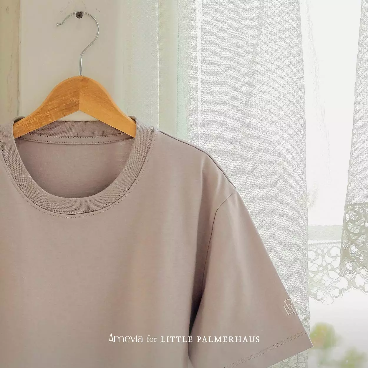 Little Palmerhaus - LPH x AMEVIA Nursing T-Shirt (Kaos Ibu Menyusui) Warm Grey