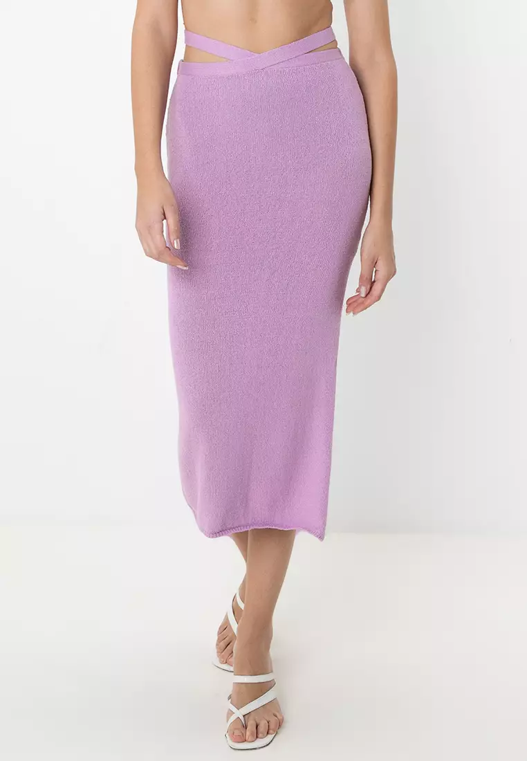 Asos design high waist midi skirt with tie best sale