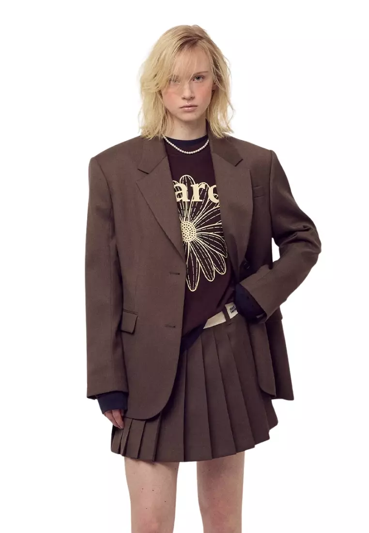 Tshirt Long Sleeve Flowermardi - Brown Cream