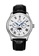 WULF 黑色 Wulf Lycan Silver and Black Leather Watch 32830ACB7F2427GS_1