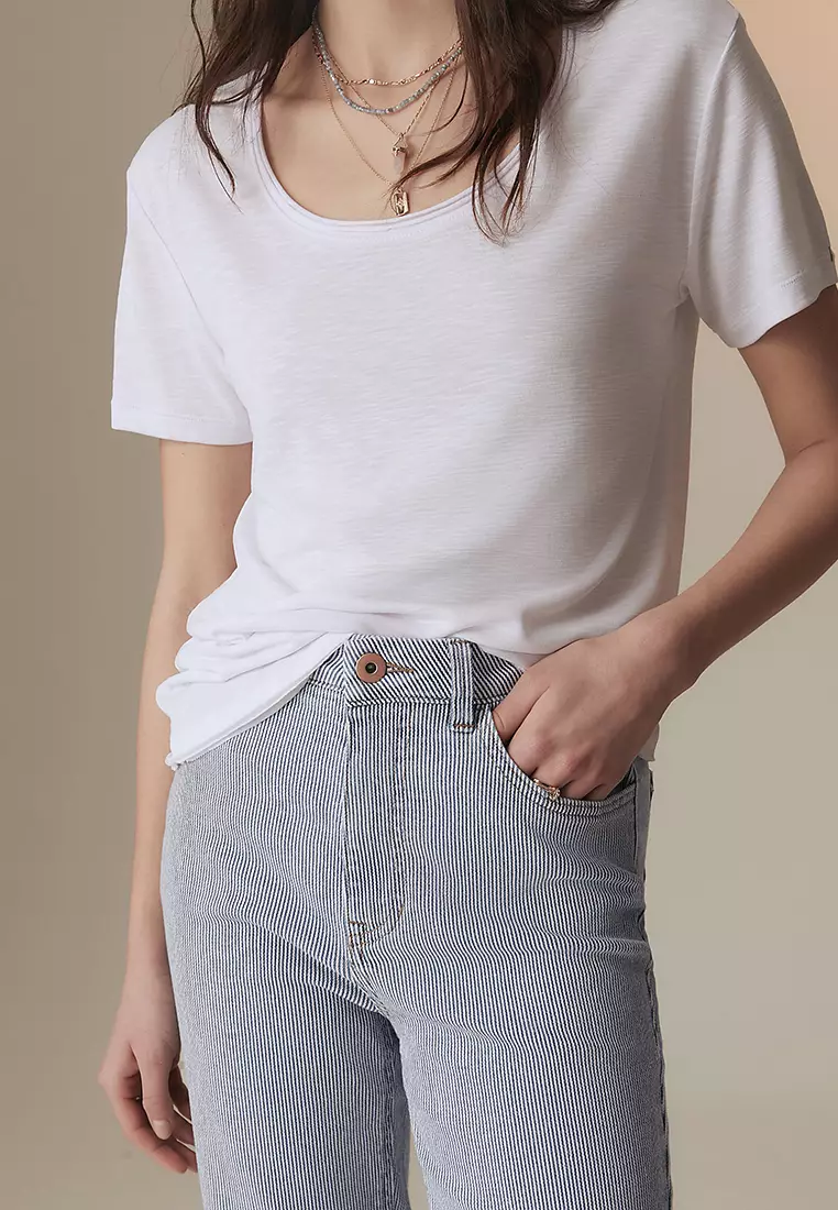 Girlfriend High Waisted Tapered Jeans