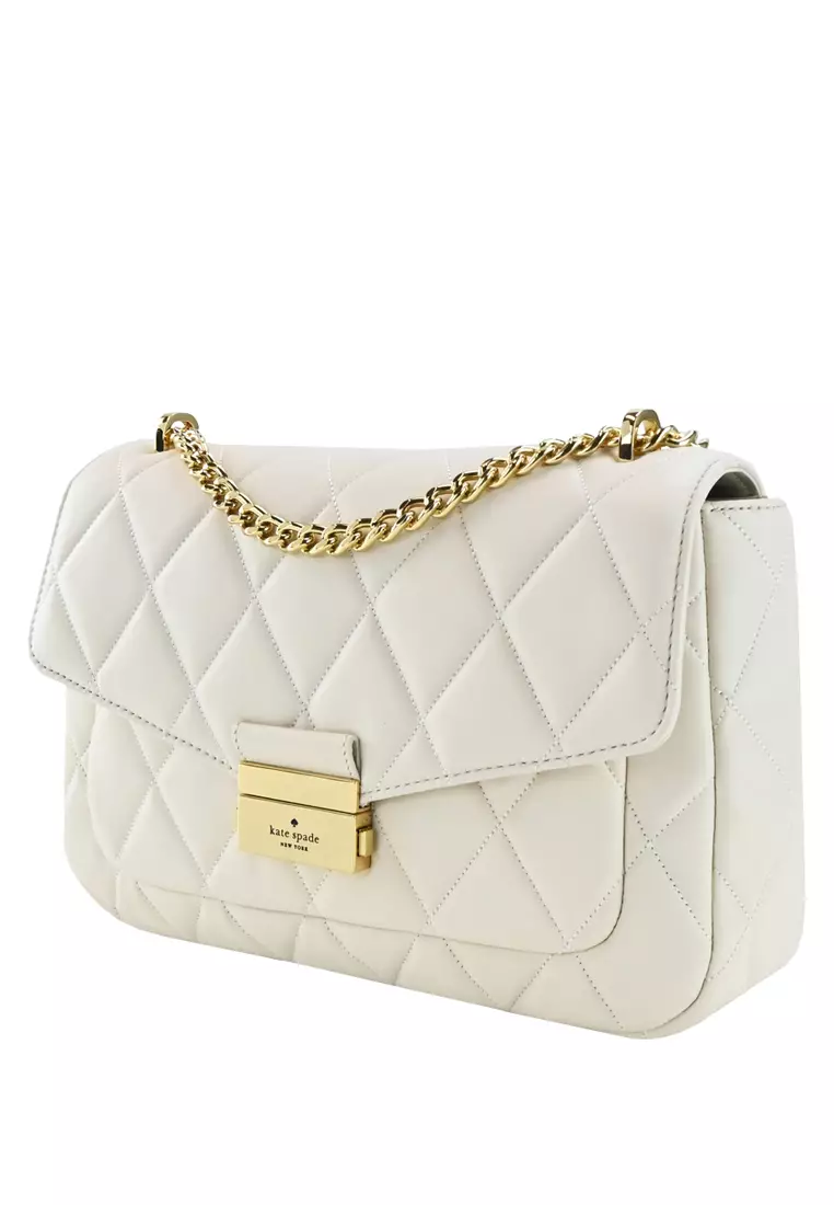 Kate Spade Carey Medium Flap Shoulder Bag White