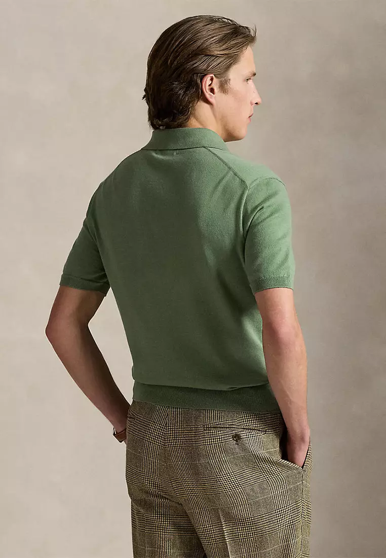 Cotton Polo-Collar Sweater