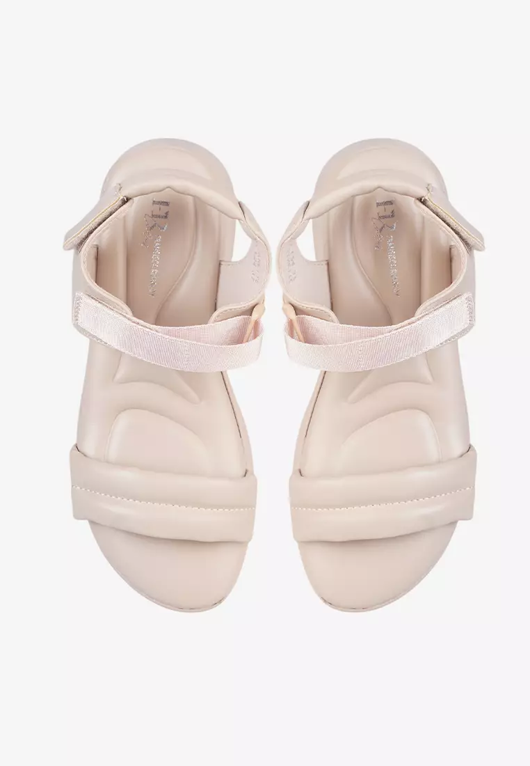 Sepatu Sandal Sporty Platform dengan Velcro Wanita L.Janette 01