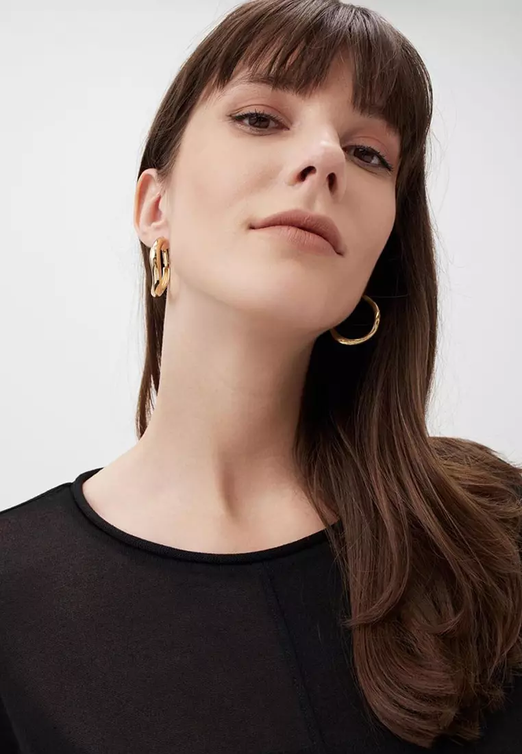 Buy Jimmy Key Hoop Earrings Online ZALORA Malaysia