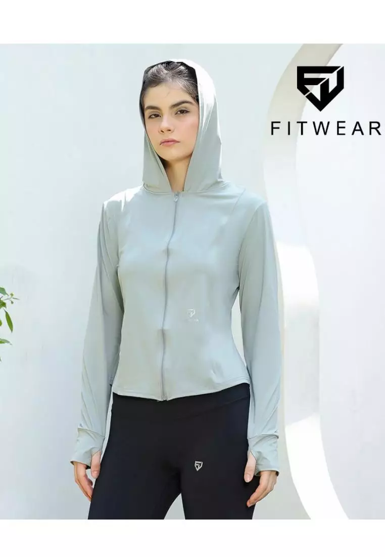 Fitwear - Jaket Olahraga Wanita DRYFIT NATASHA SLIMFIT ANTI UV - GRAY