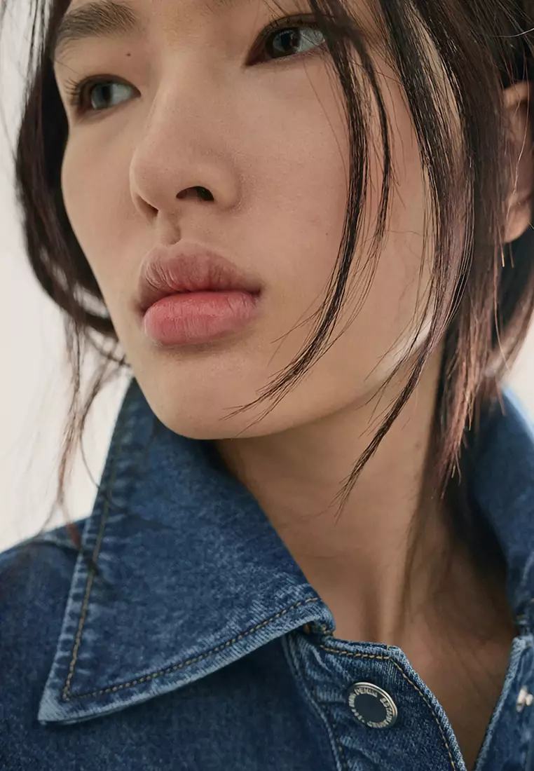 Denim Blouse With Pockets