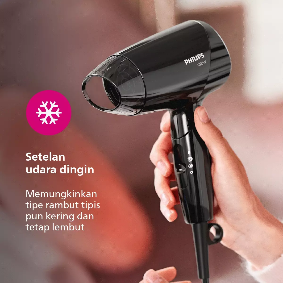 Philips Hair Dryer Essential Care BHC010/12 Pengering Rambut