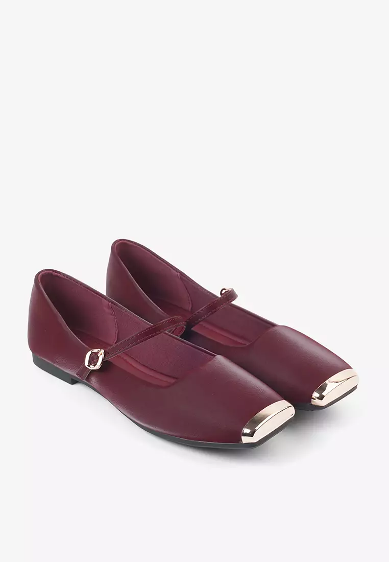 Sepatu Flatshoes Balet Wanita Square Toe L.Megumi