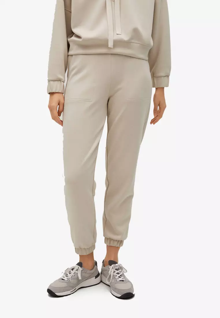 ELASTICATED MANGALGIRI PANTS - lime yellow & brown lines