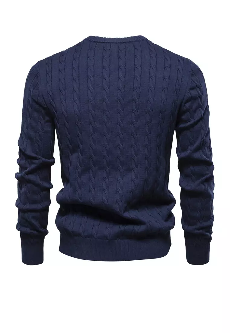 Jacquard Embroidered Knit Sweater AX-SW170