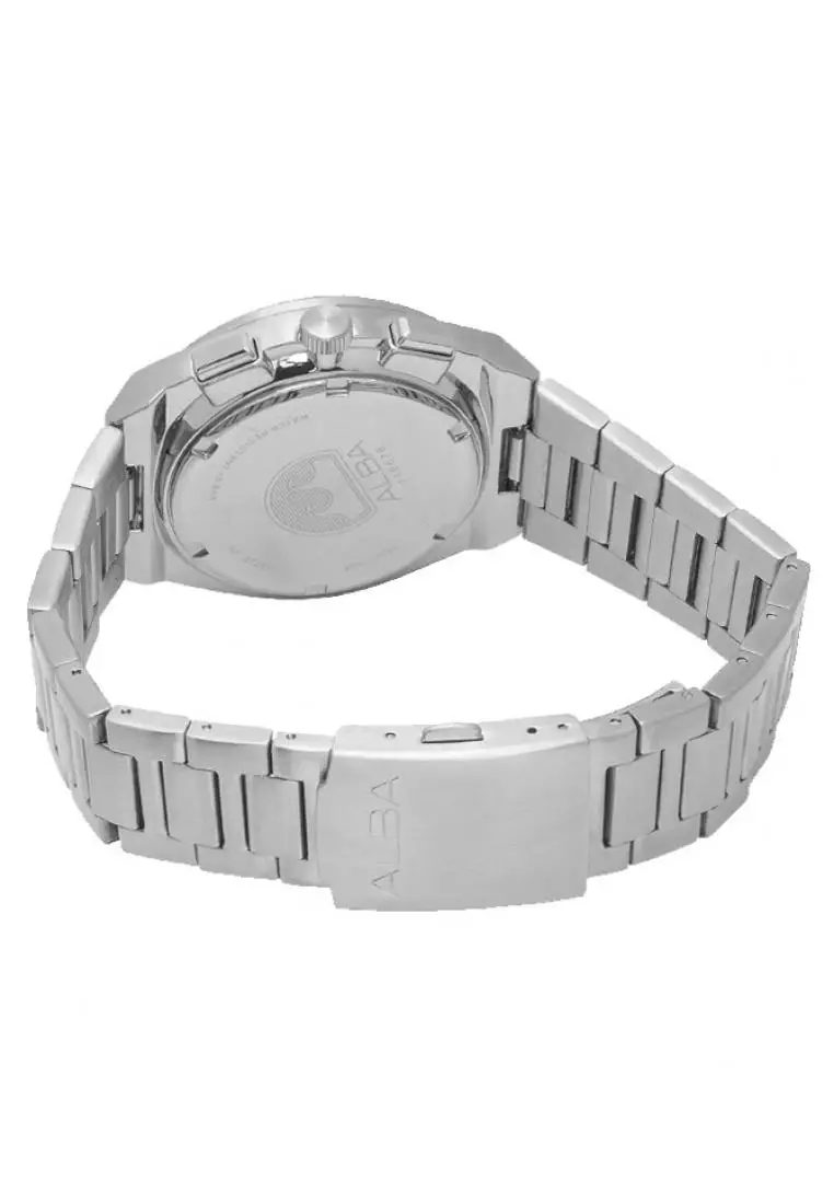 Jam Tangan Pria Alba Signa Original Garansi Resmi AT3H51 AT3H51X1 Strap Stainless Steel Silver