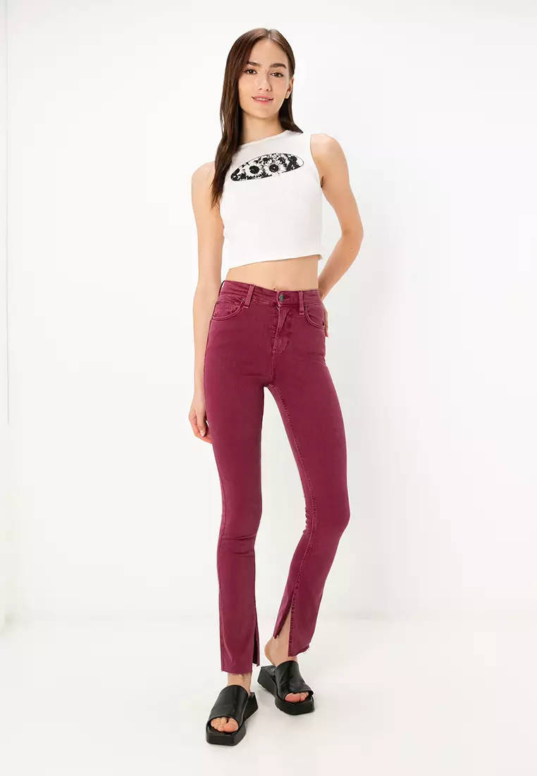 High Waist Skinny Trousers