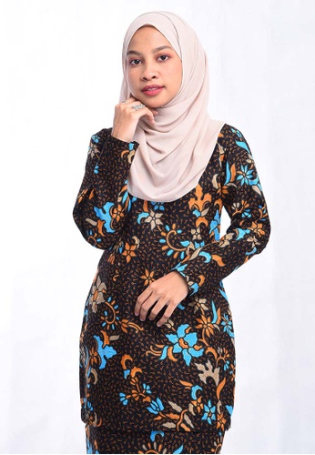 Buy BATIK HOUSE KURUNG  MODEN BHKM01-041(BLUE/BLACK) from batik house my in Black and Blue only 179