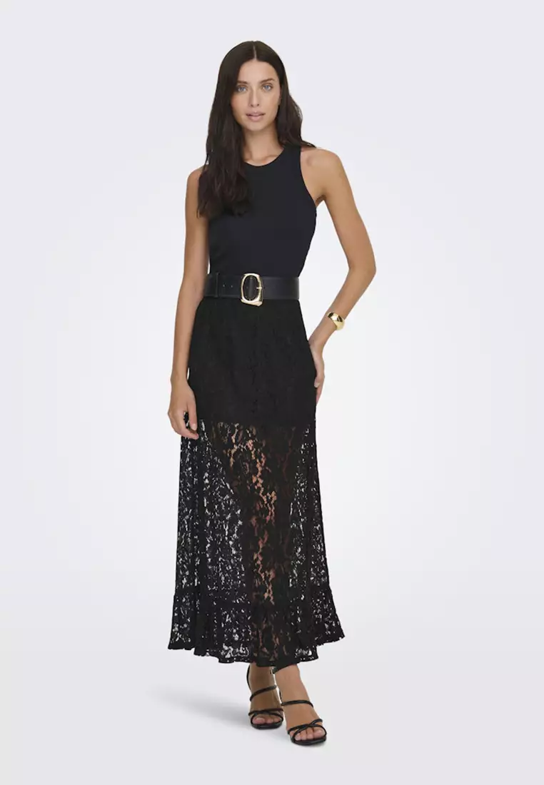 Lace Jersey Skirt