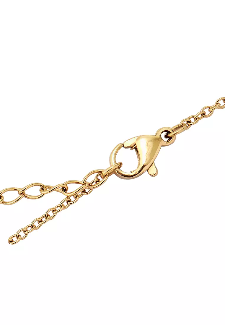 Necklace Princess'S Water Drop In Gold - Blue