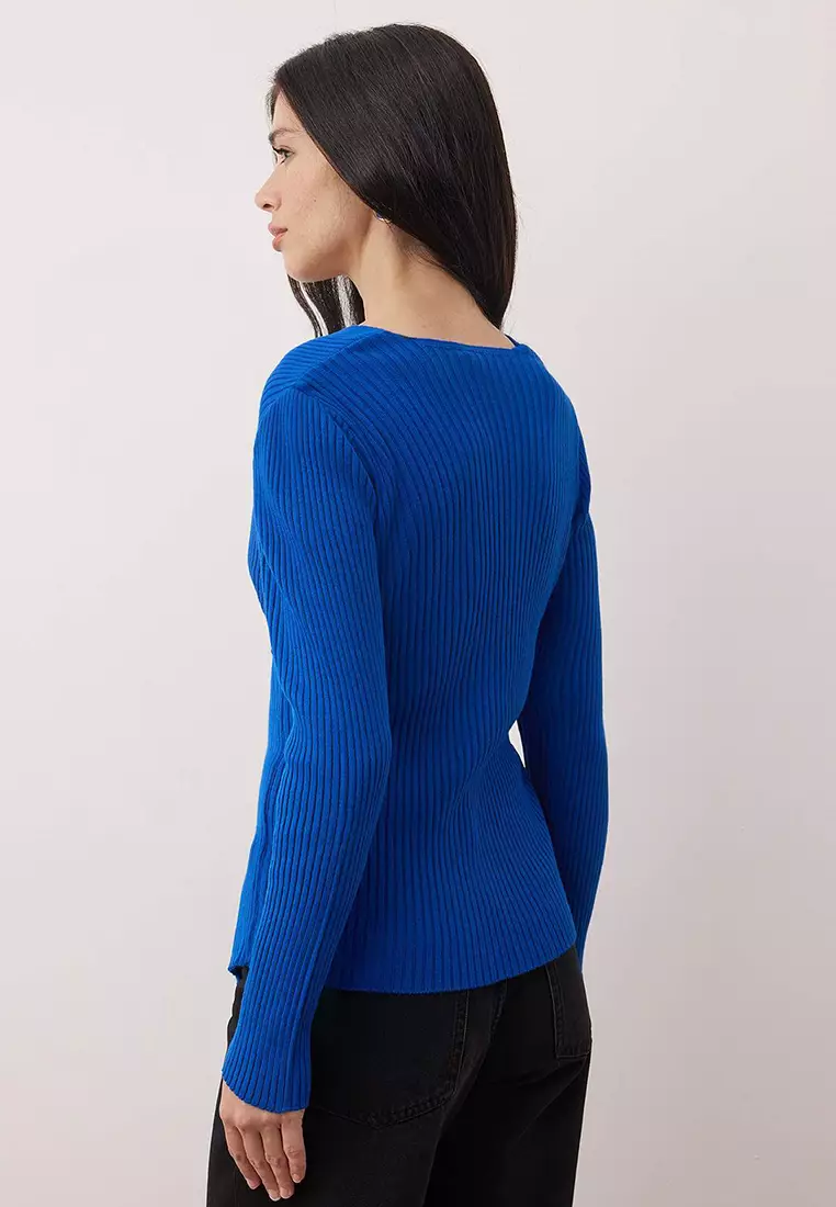Saks*1 Fitted/Bodycon Double-Breasted Slim Knit Sweater Twoaw26Kz178